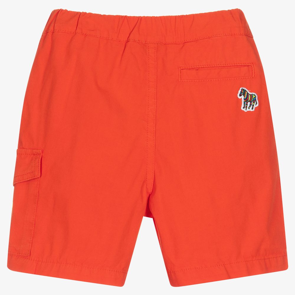 Paul Smith Junior-Оранжевые хлопковые шорты для мальчиков | Childrensalon Outlet