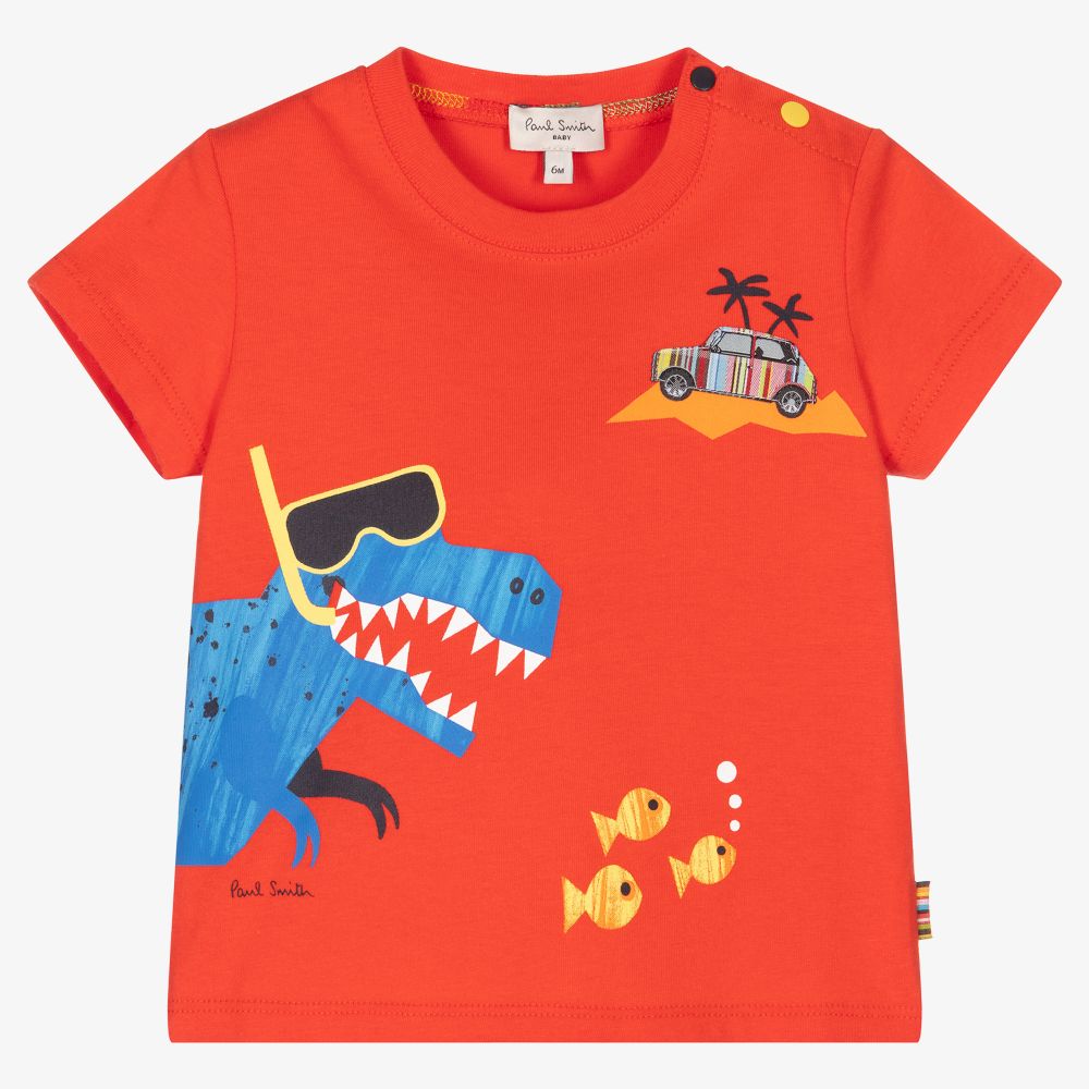 Paul Smith Junior - T-shirt en coton rouge Garçon | Childrensalon