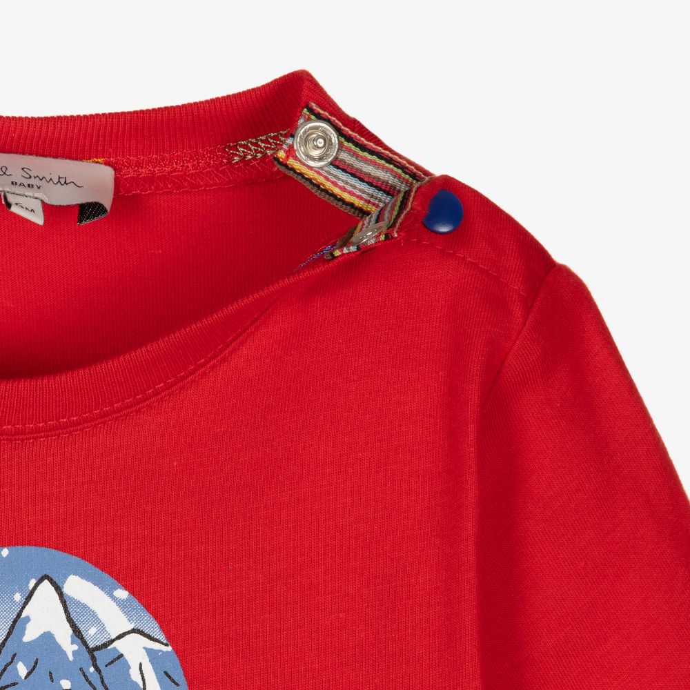 Paul Smith Junior-Красный хлопковый топ для мальчиков | Childrensalon Outlet