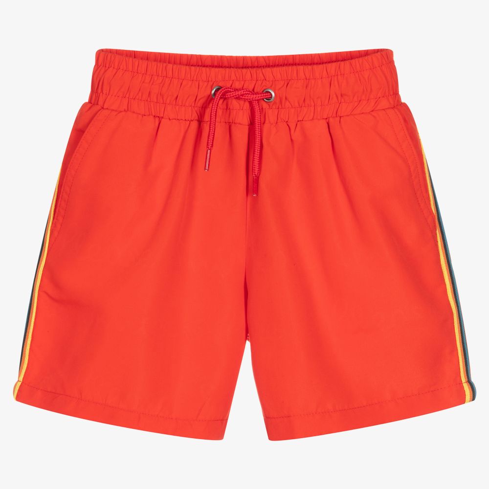 Paul Smith Junior - Boys Red Reactive Swim Shorts | Childrensalon