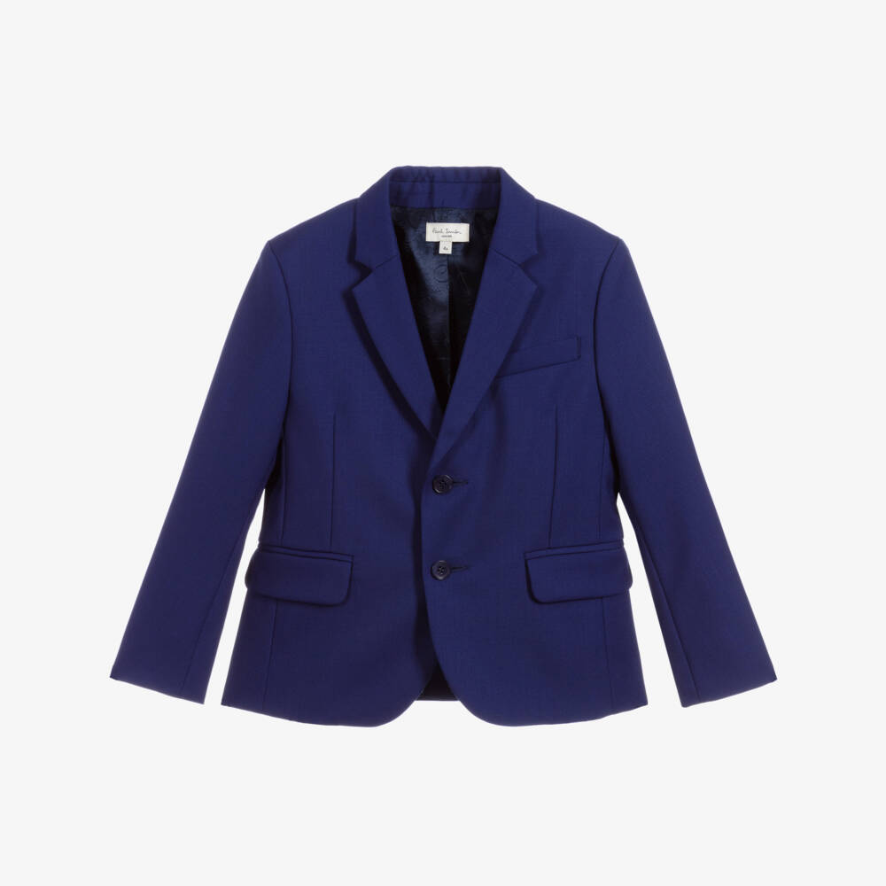 Paul Smith Junior-Boys Royal Blue Wool Jacket | Childrensalon Outlet