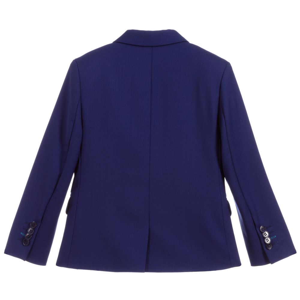 Paul Smith Junior Boys Royal Blue Wool Jacket