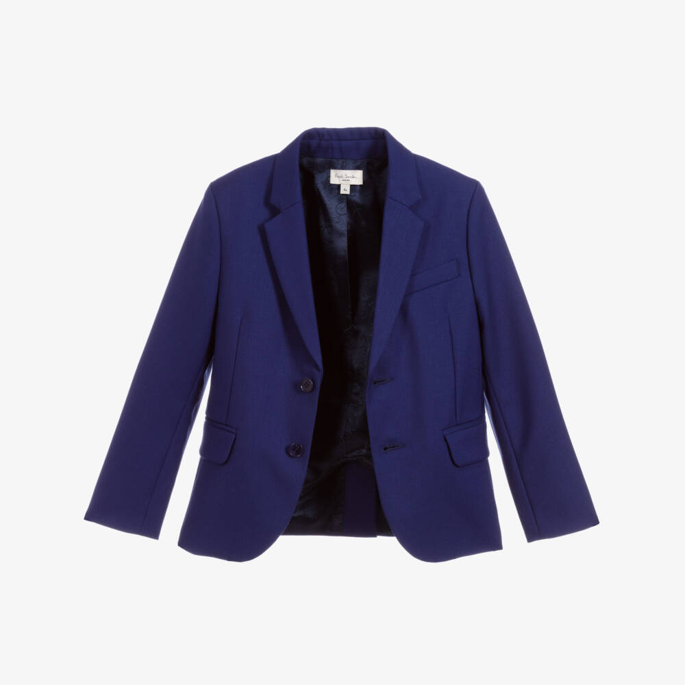 Paul Smith Junior-Boys Royal Blue Wool Jacket | Childrensalon Outlet