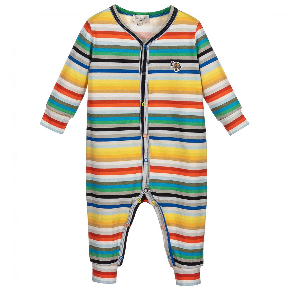 Boys Striped Cotton Romper