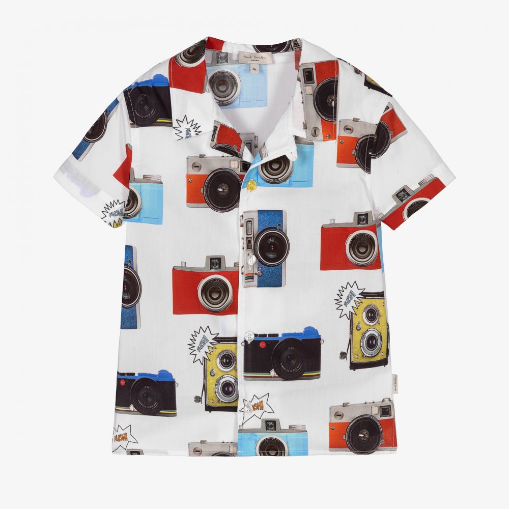 Paul Smith Junior - Chemise blanche en coton Garçon | Childrensalon