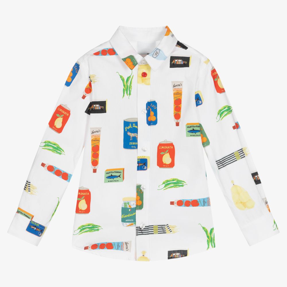 Paul Smith Junior - Chemise blanche coton Garçon | Childrensalon