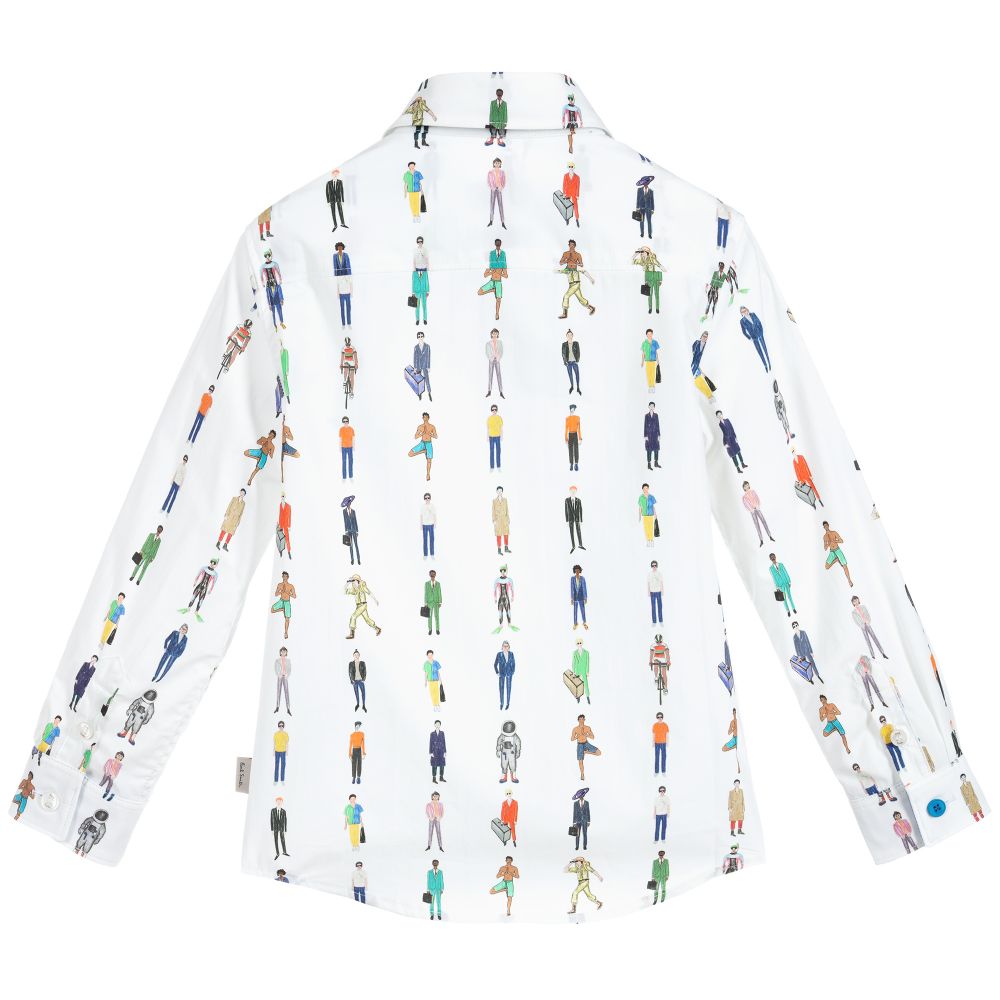 Paul Smith Junior-Boys White Cotton Shirt | Childrensalon Outlet