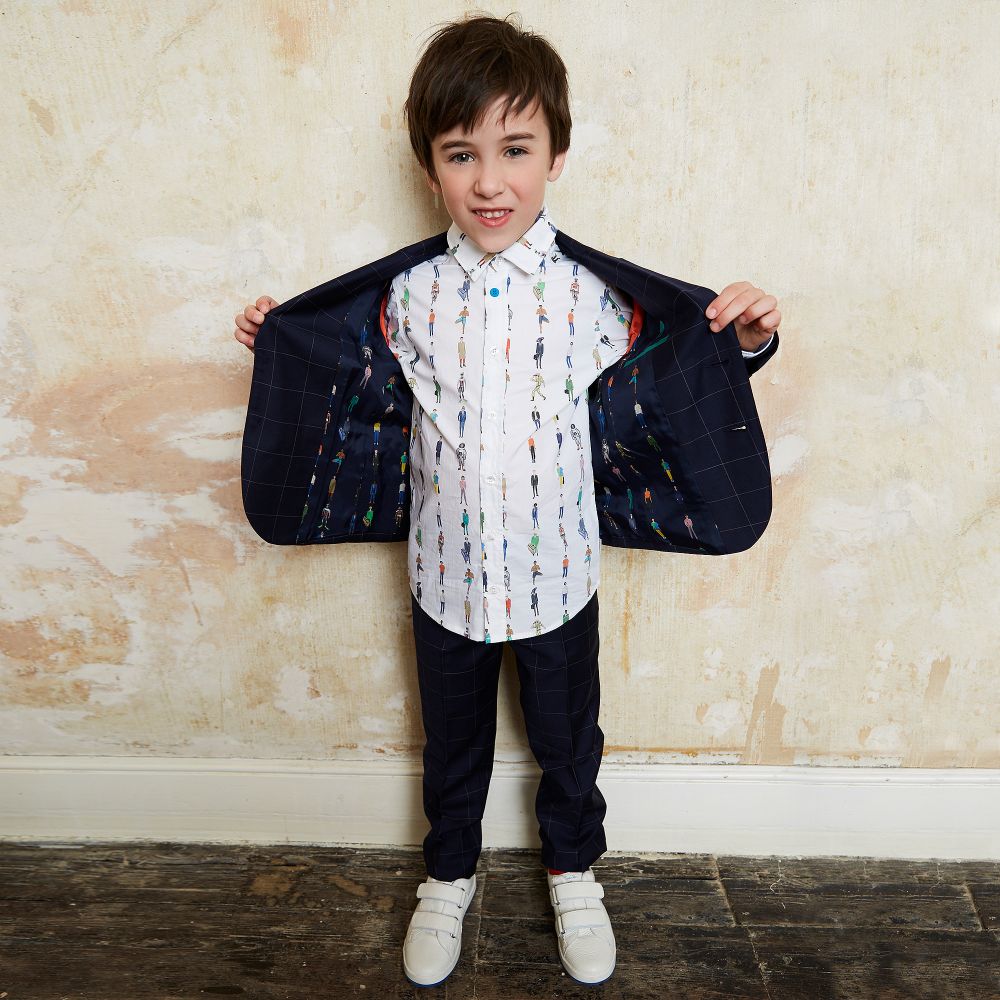 Paul Smith Junior - Boys White Cotton Shirt | Childrensalon Outlet