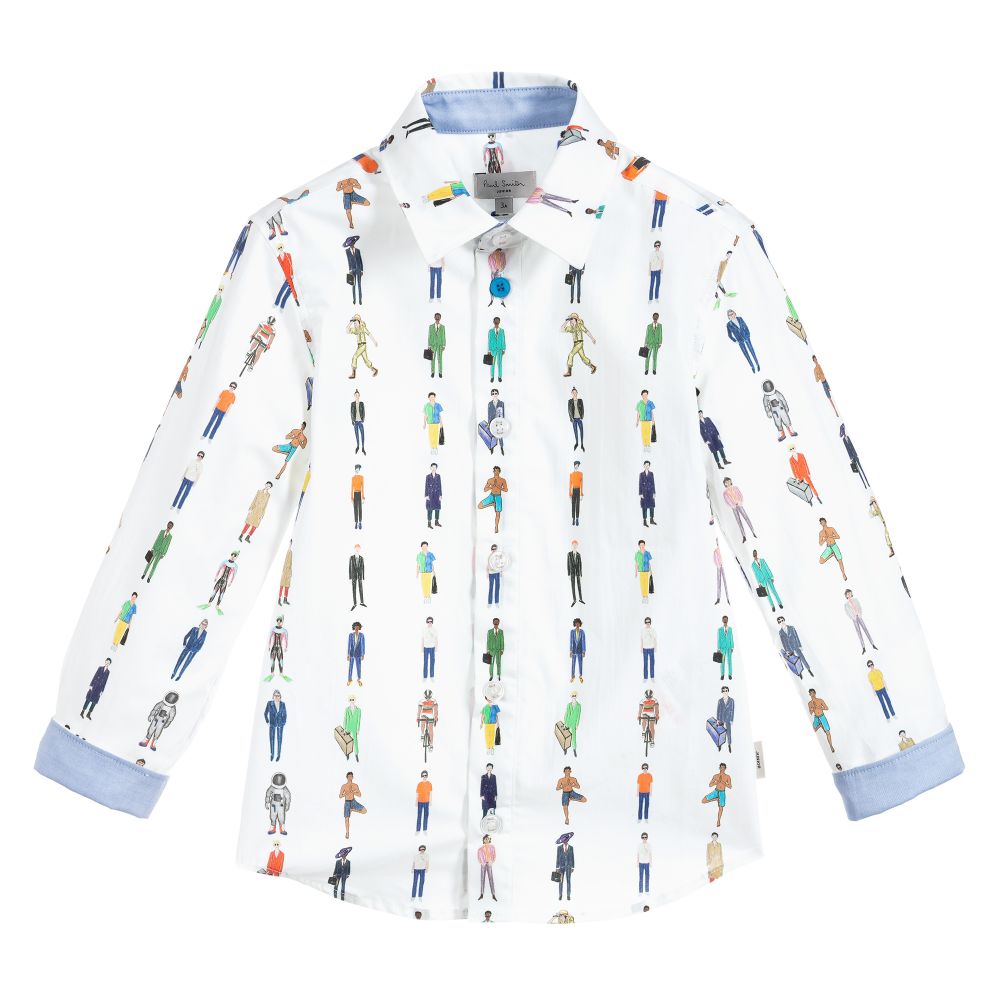 Paul Smith Junior-Boys White Cotton Shirt | Childrensalon Outlet