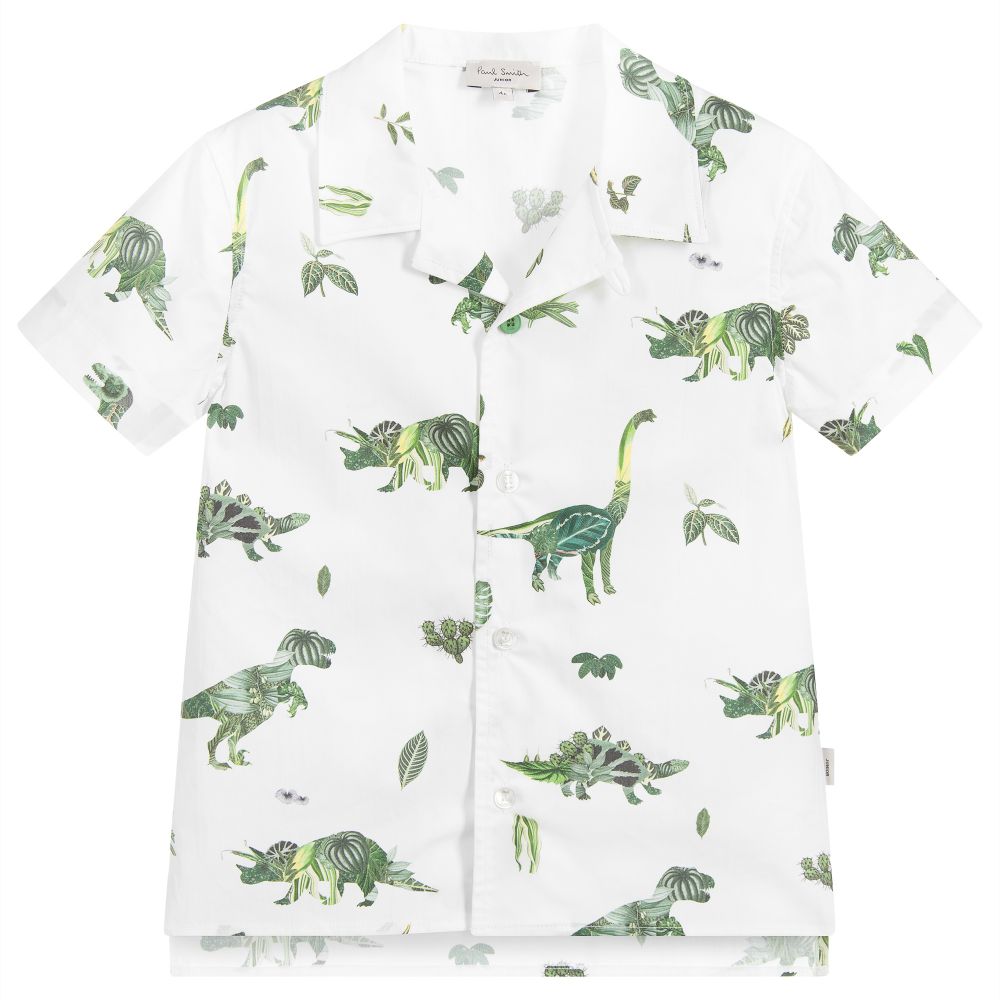 Paul Smith Junior - Boys White Cotton Shirt | Childrensalon