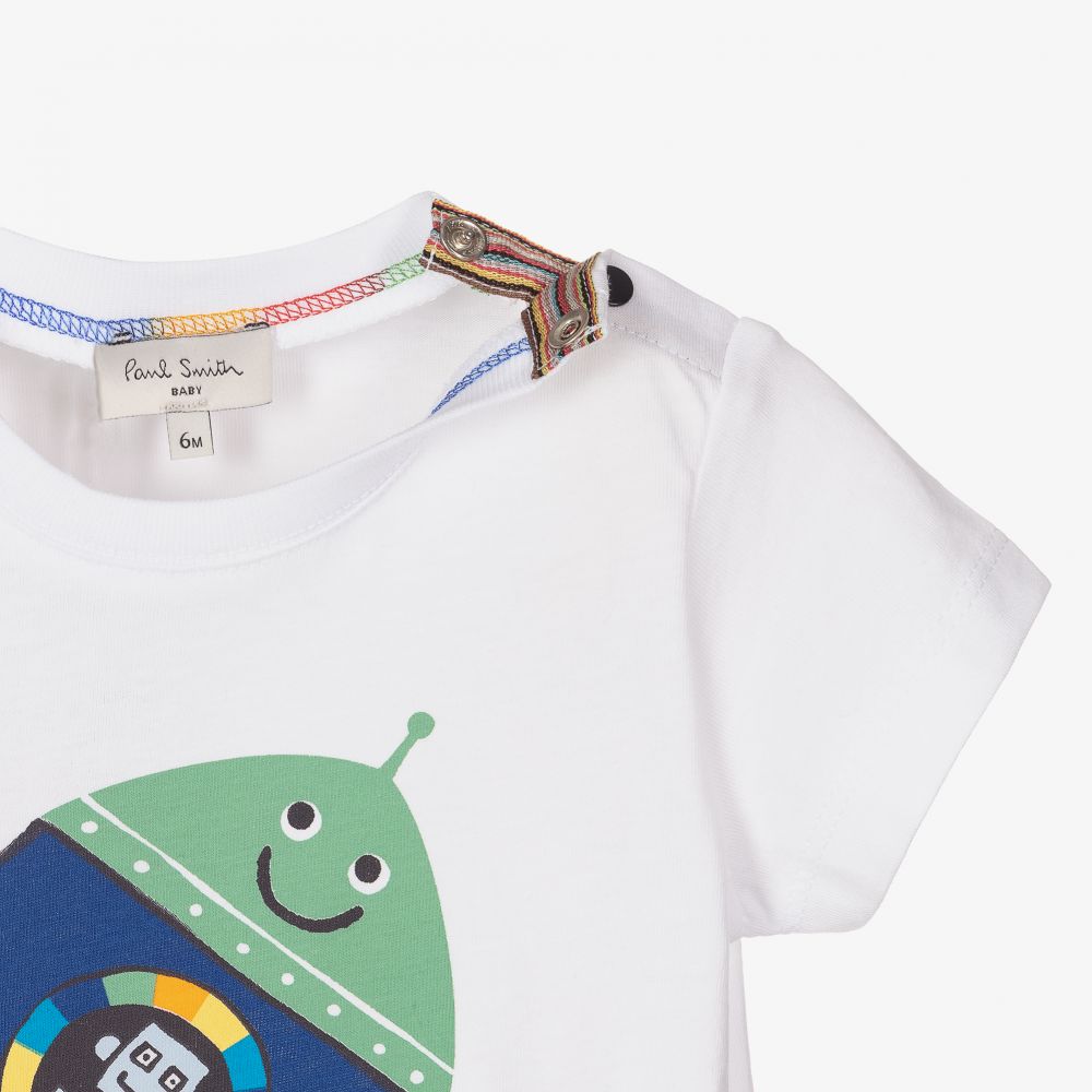 Paul Smith JUNIOR/シャツ（120cm） Paul Smith Junior - Boys White Cotton Shirt | Childrensalon