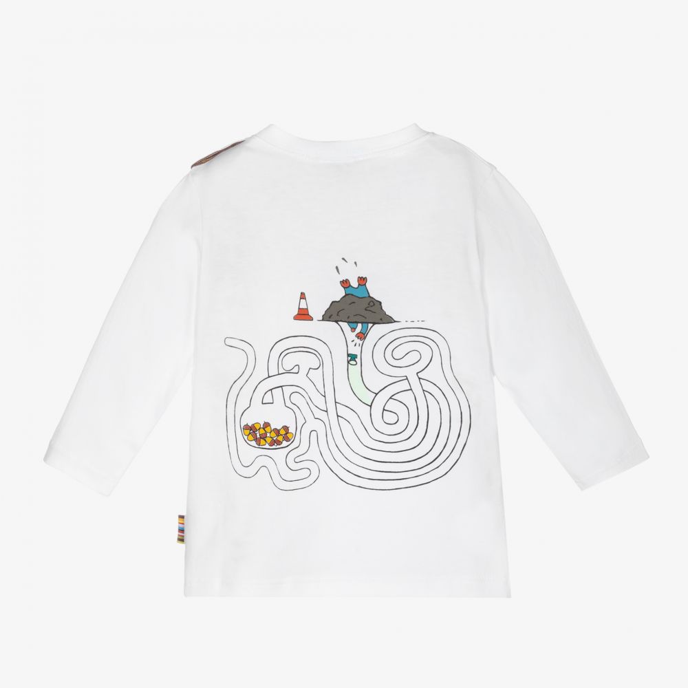 Paul Smith Junior-Boys White Mole Cotton Top | Childrensalon Outlet