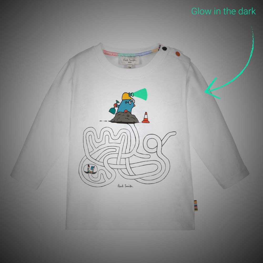 Paul Smith Junior-Boys White Mole Cotton Top | Childrensalon Outlet