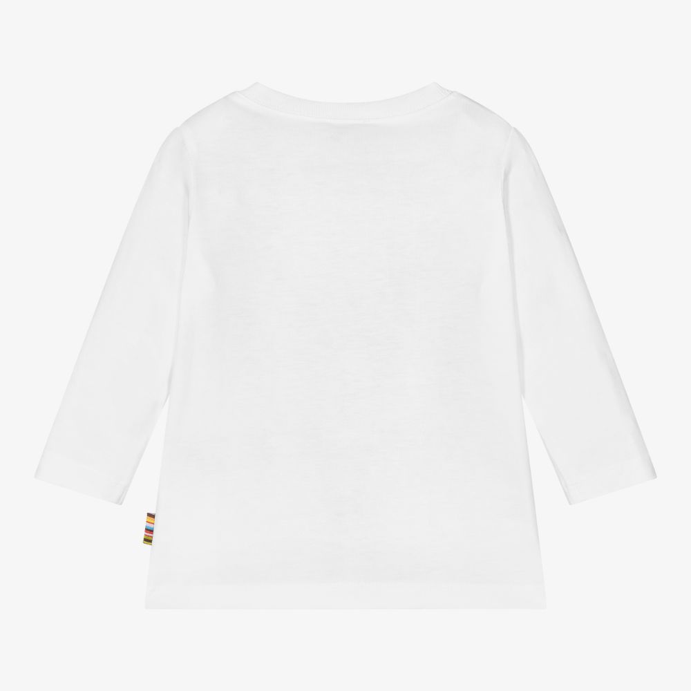 Paul Smith Junior Boys White Yeti Cotton Top Childrensalon Outlet