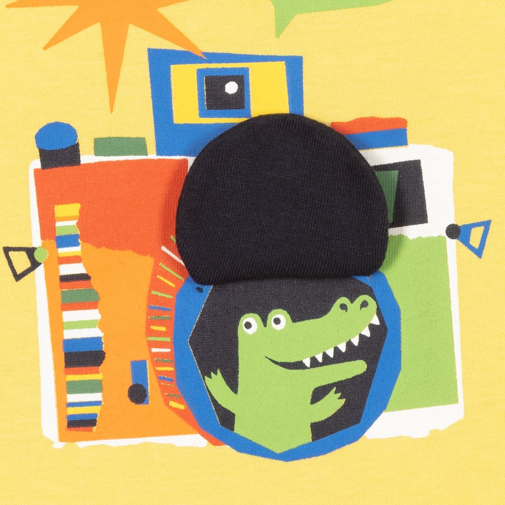 Paul Smith Junior-Желтая футболка с принтом-камерой для мальчиков | Childrensalon Outlet