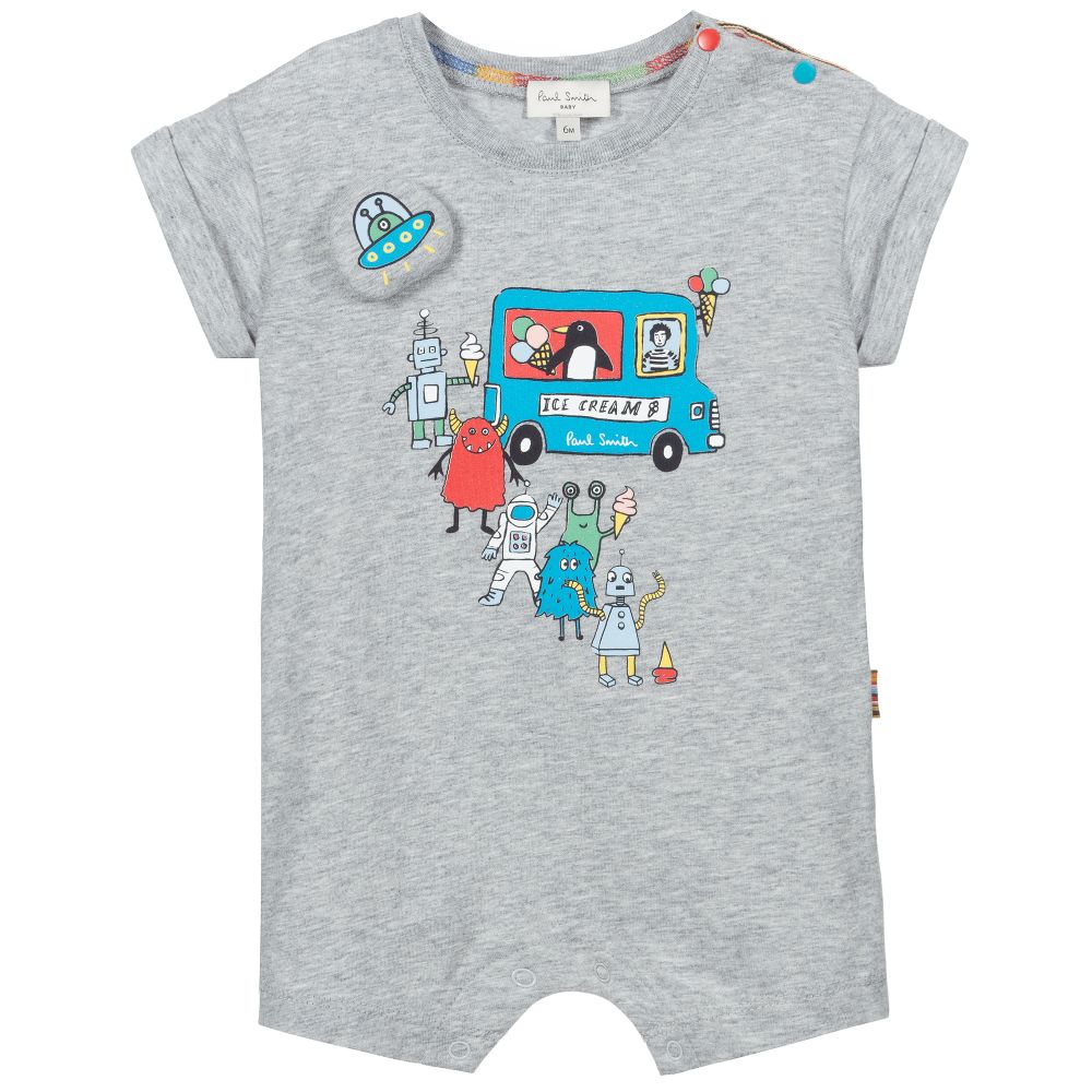 Paul Smith Junior - Grey Cotton Shortie | Childrensalon