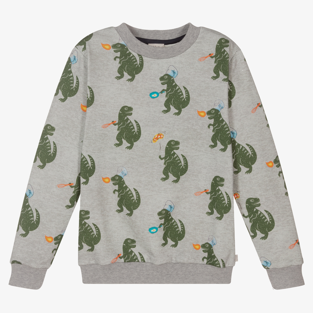 Paul Smith Junior - Sweat gris Dino Ado garçon | Childrensalon