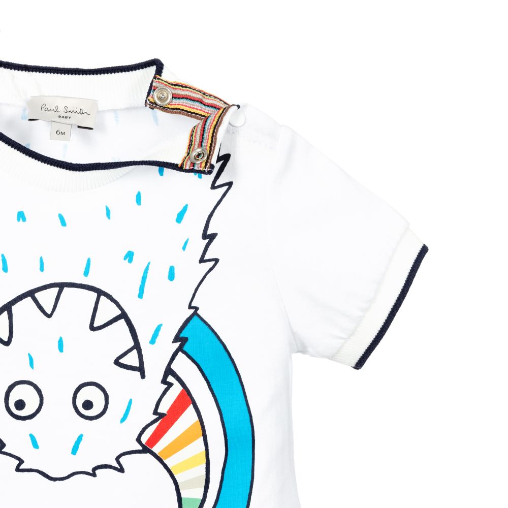 Paul Smith Junior-Белый песочник с монстрами | Childrensalon Outlet