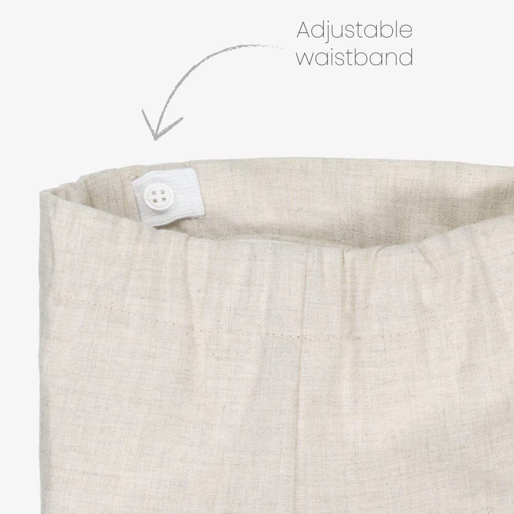 PAZ Rodríguez-Baby Boys Beige Cotton Shorts Set | Childrensalon Outlet