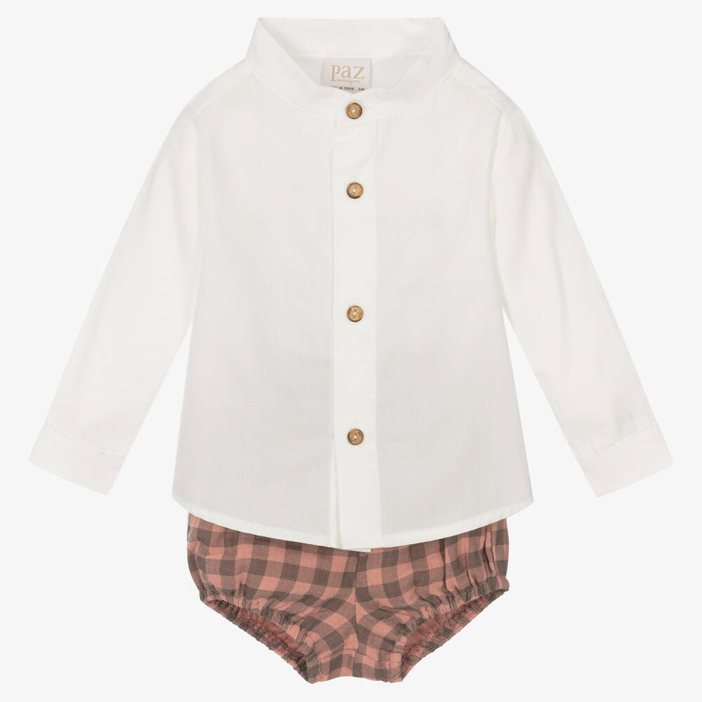 Paz Rodríguez - Baby Boys Check Shorts Set | Childrensalon