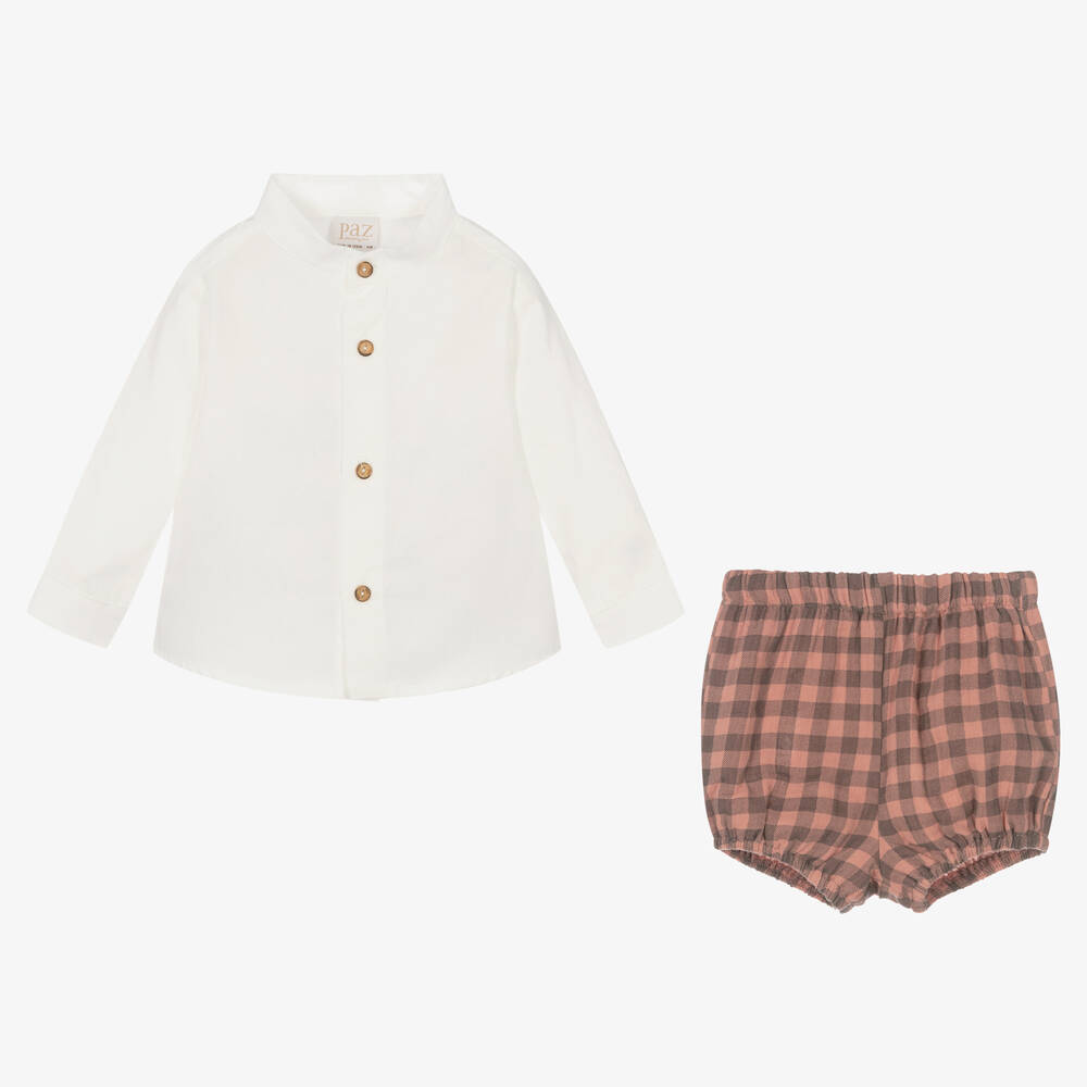 PAZ Rodríguez-Baby Boys Check Shorts Set | Childrensalon Outlet
