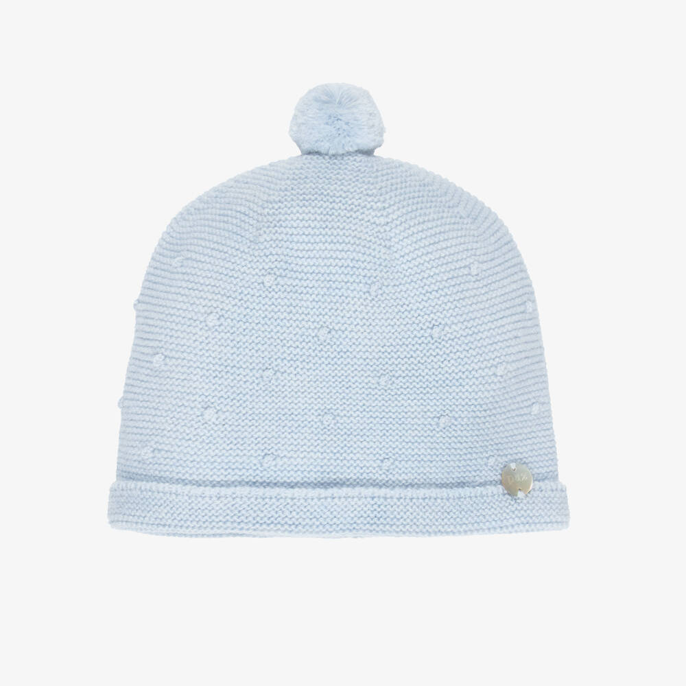 PAZ Rodríguez-قبعة صوف زرقاء فاتحة للرضع الأولاد مع بوم | Childrensalon Outlet