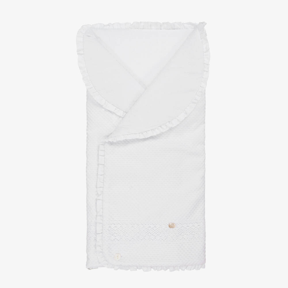 PAZ Rodríguez-Baby Boys White Cotton Cocoon | Childrensalon Outlet
