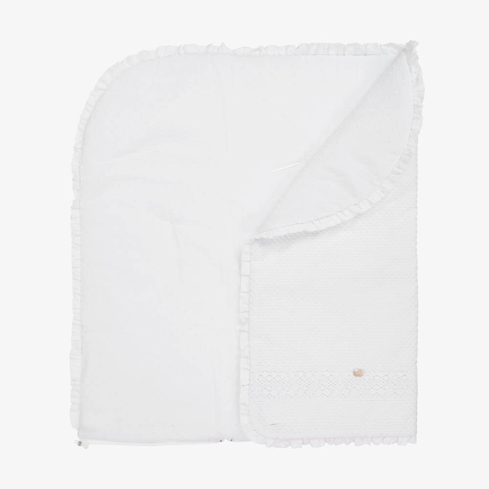PAZ Rodríguez-Baby Boys White Cotton Cocoon | Childrensalon Outlet