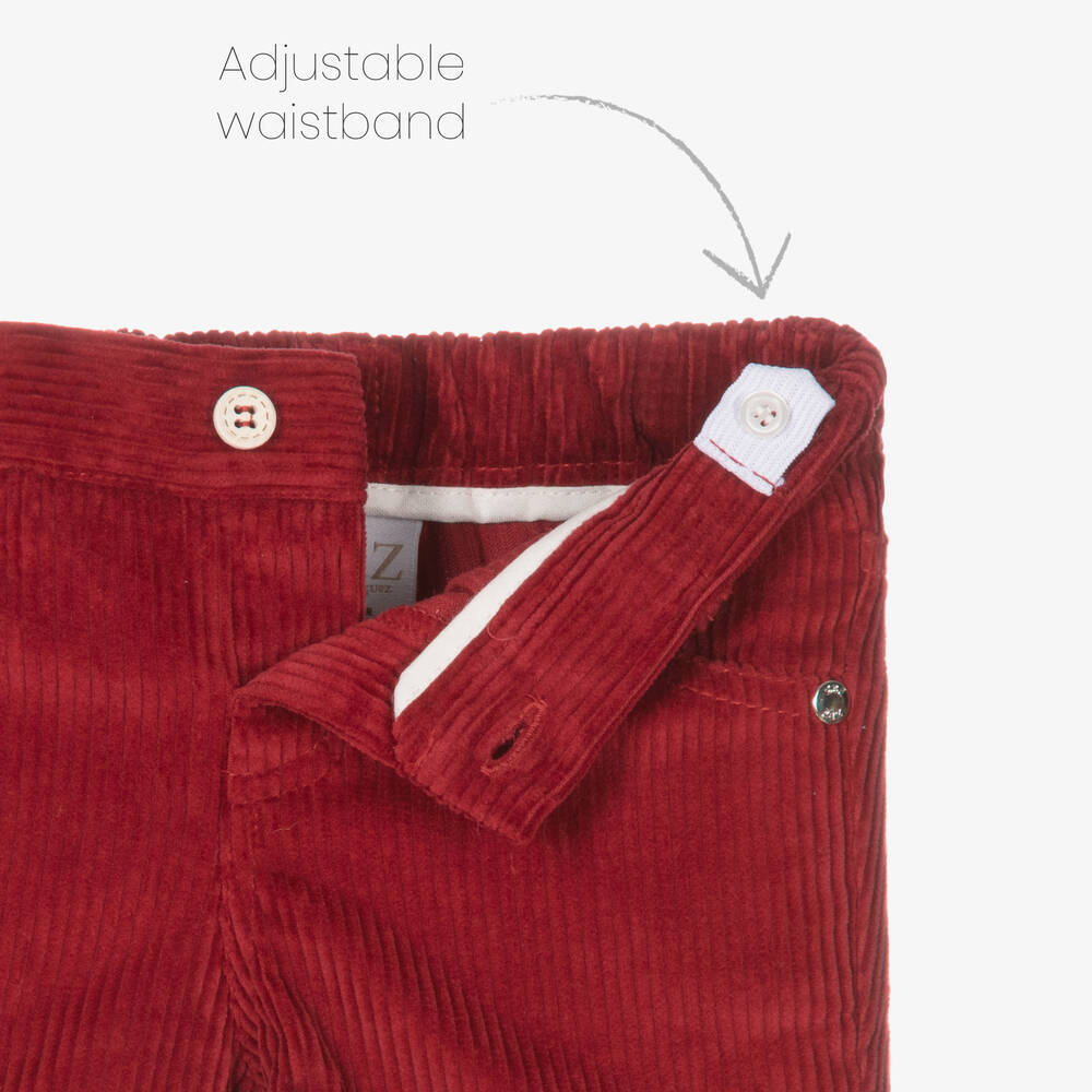 PAZ Rodríguez-Baby Boys White & Red Shorts | Childrensalon Outlet