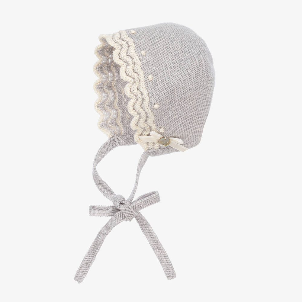 PAZ Rodríguez-Серый шерстяной чепчик для малышек | Childrensalon Outlet