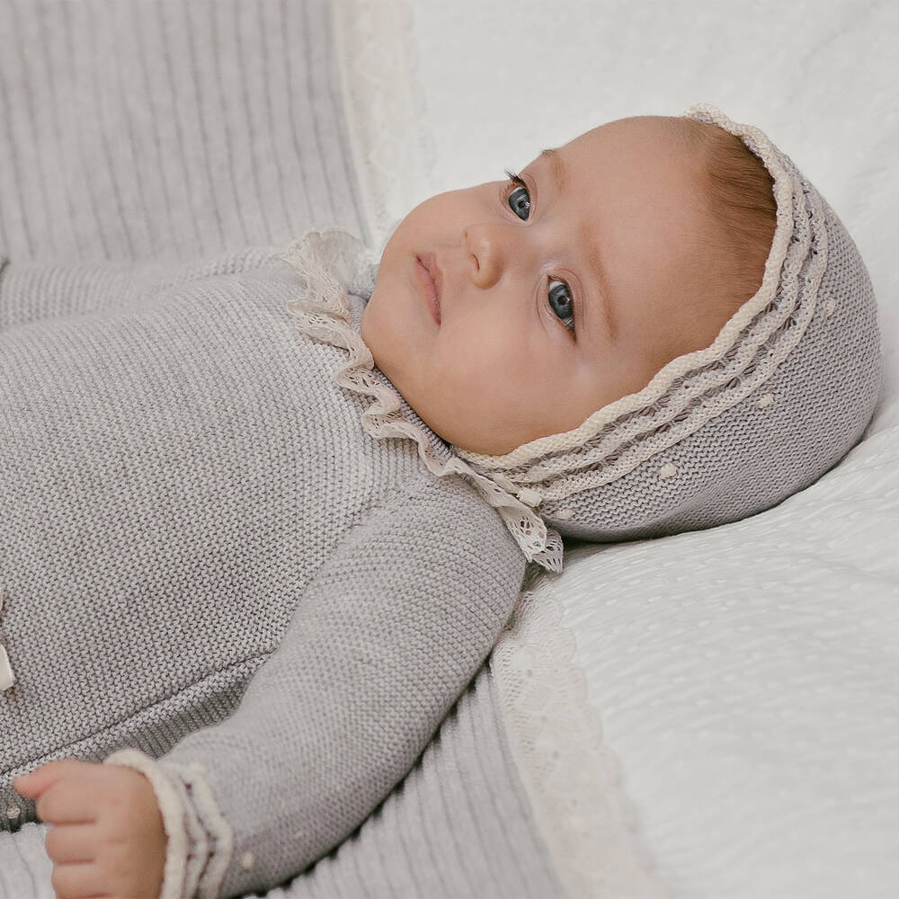 PAZ Rodríguez-Серый шерстяной чепчик для малышек | Childrensalon Outlet
