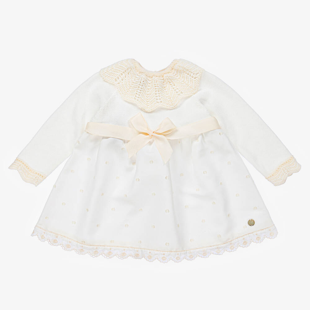 Paz Rodríguez - Baby Girls Ivory Cotton Dress | Childrensalon