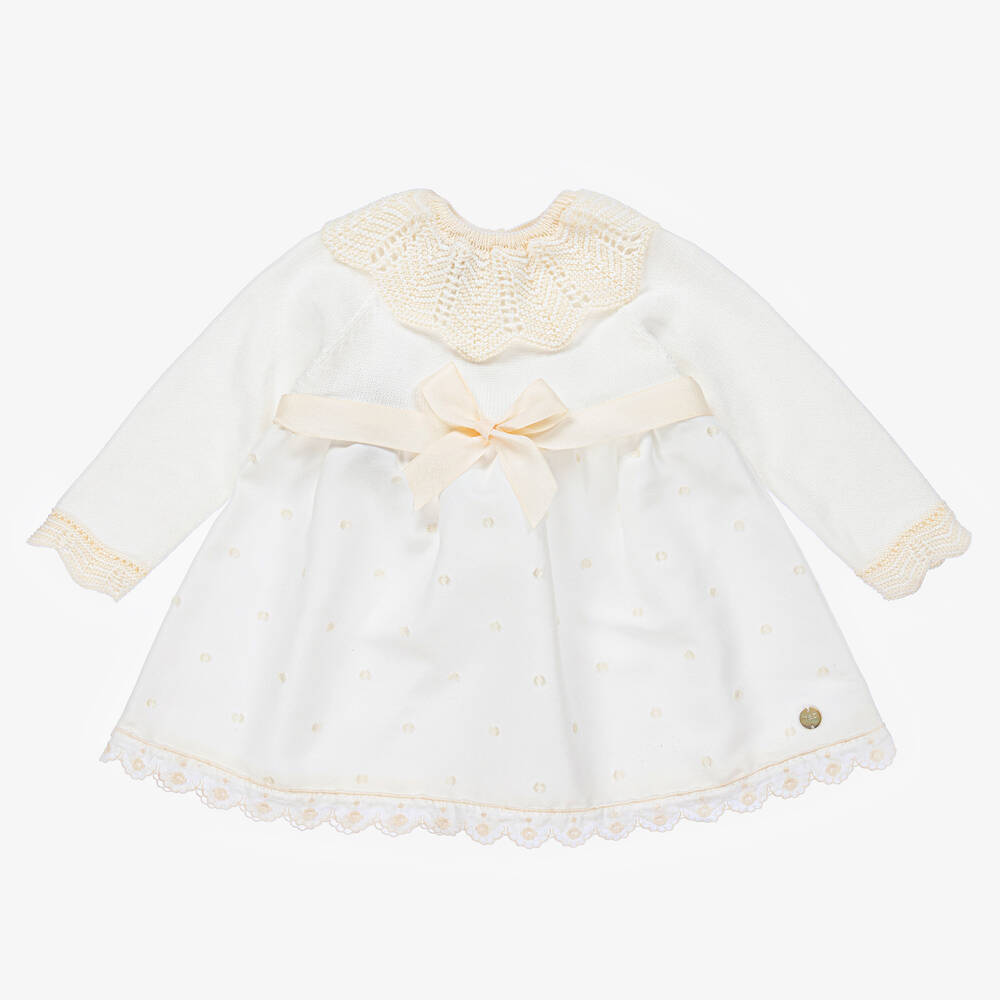 PAZ Rodríguez-Baby Girls Ivory Cotton Dress | Childrensalon Outlet