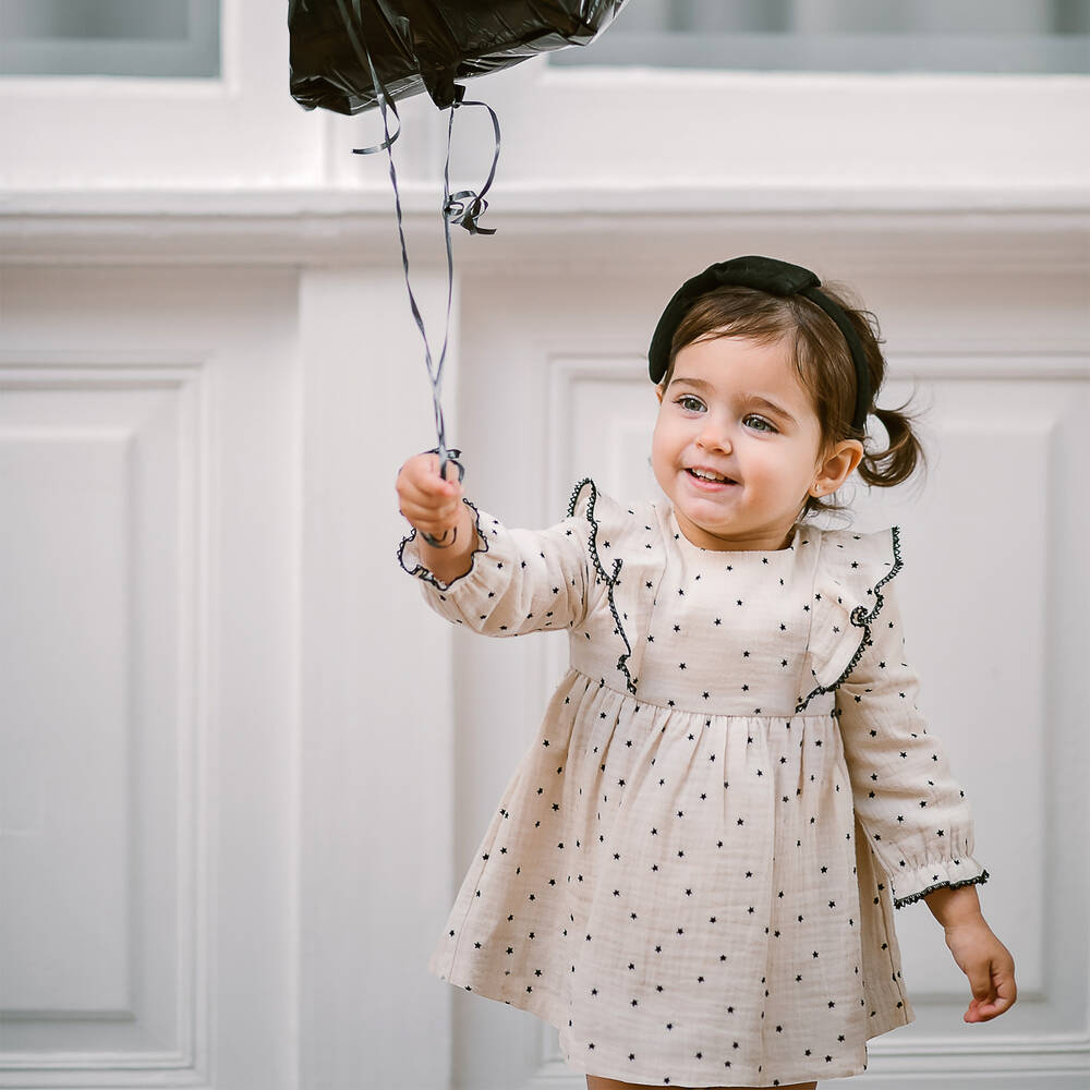 PAZ Rodríguez-فستان قطن لون عاجي للمولودات | Childrensalon Outlet