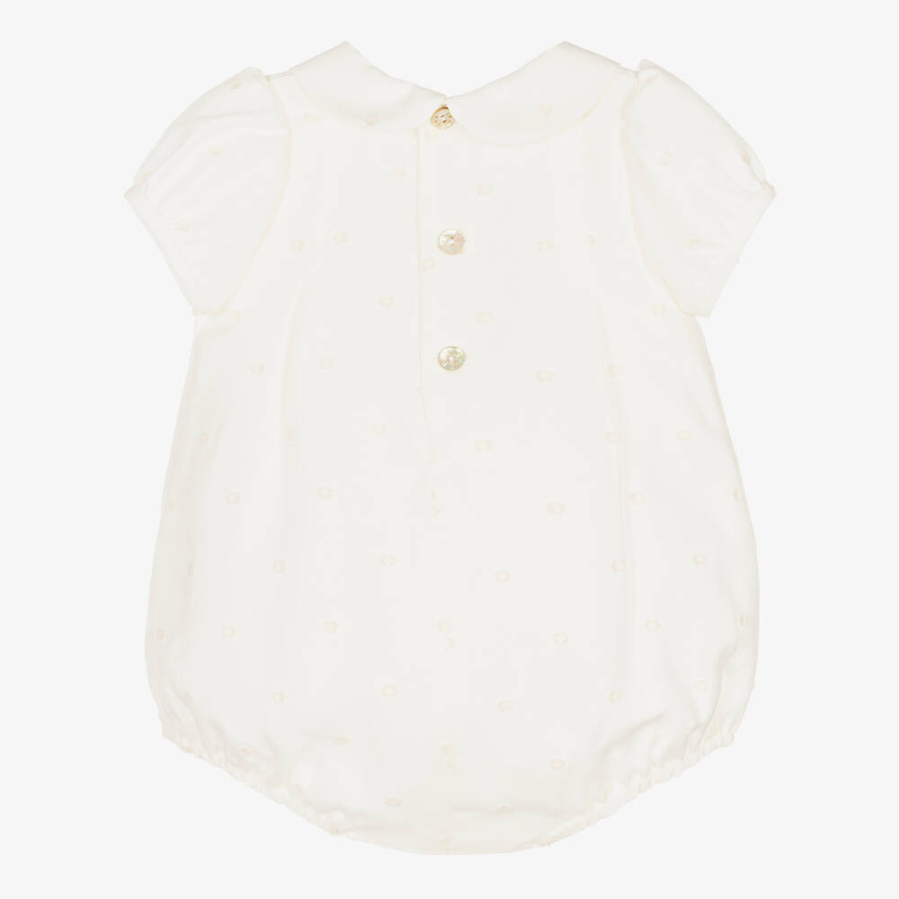 PAZ Rodríguez-Кремовый песочник с кружевной отделкой | Childrensalon Outlet