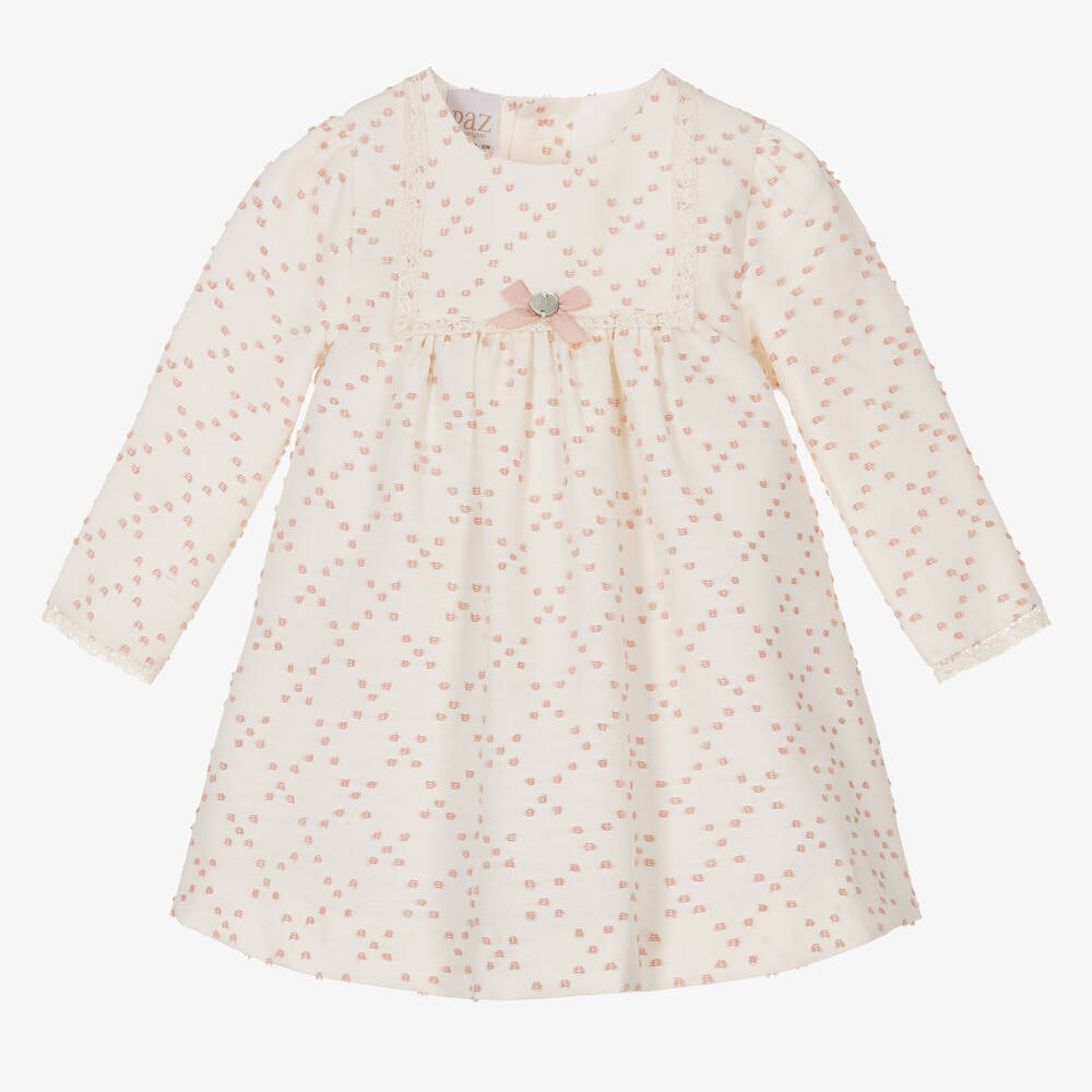 Paz Rodríguez - Baby Girls Ivory & Pink Dress | Childrensalon