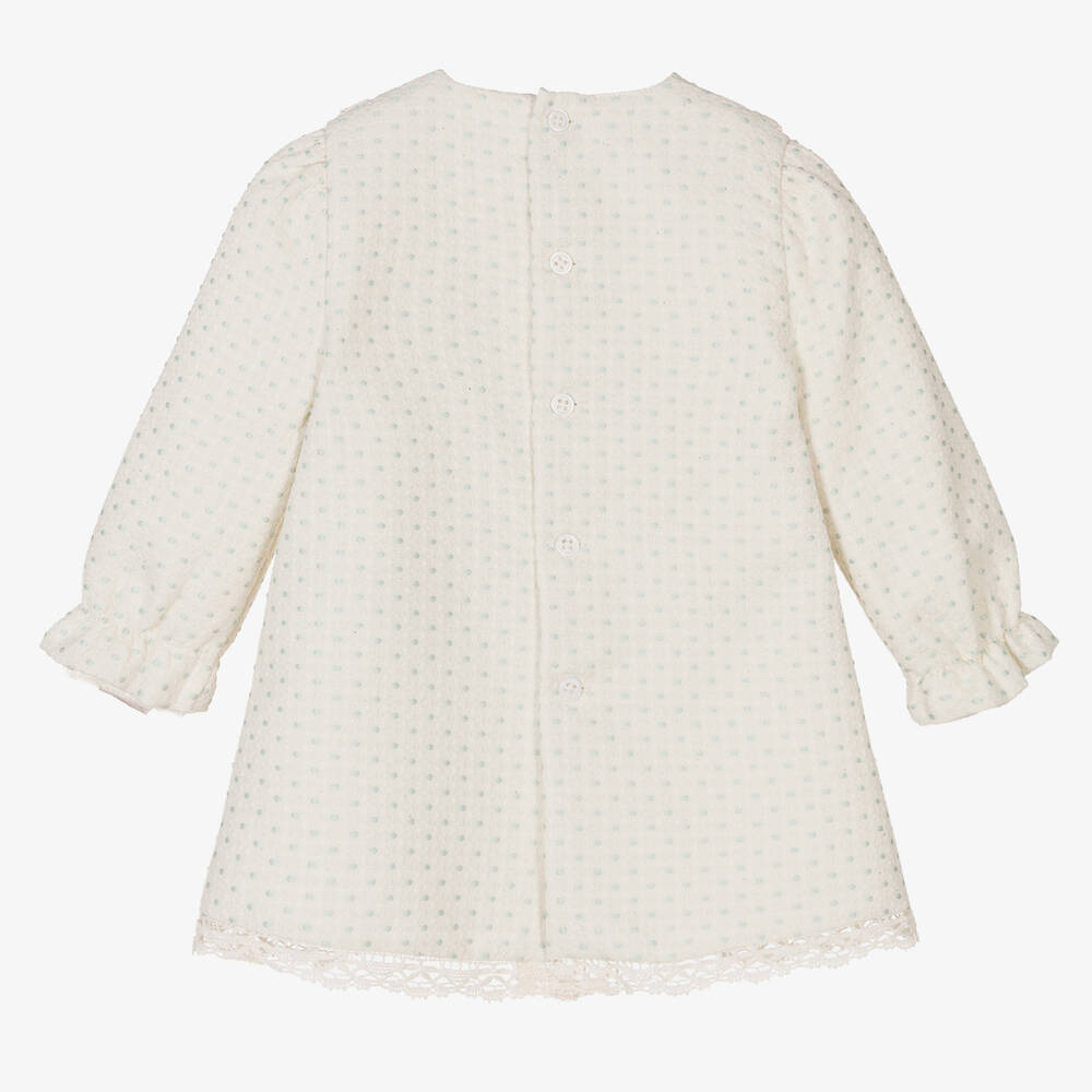 PAZ Rodríguez-Baby Girls Ivory Polka Dot Dress | Childrensalon Outlet