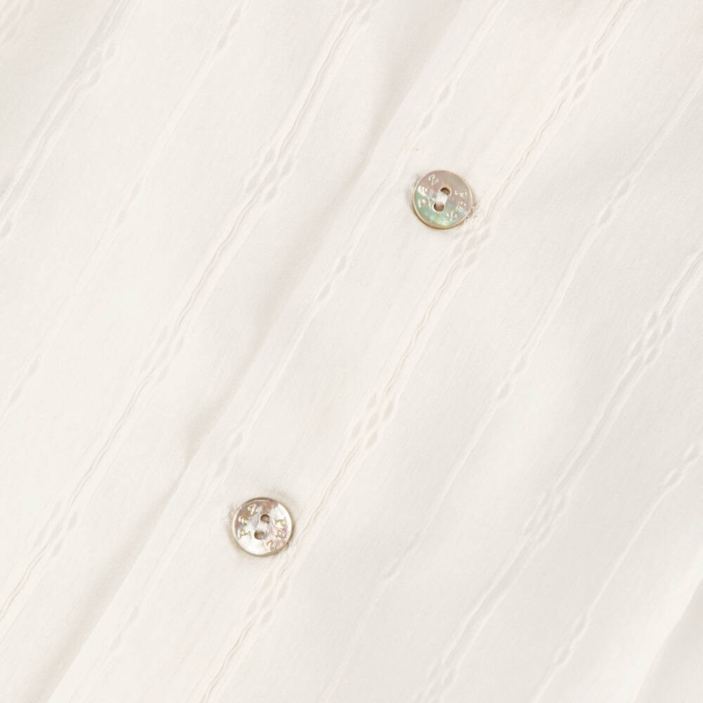 PAZ Rodríguez-فستان قطن عاجي مزين بالدانتيل للبنات | Childrensalon Outlet