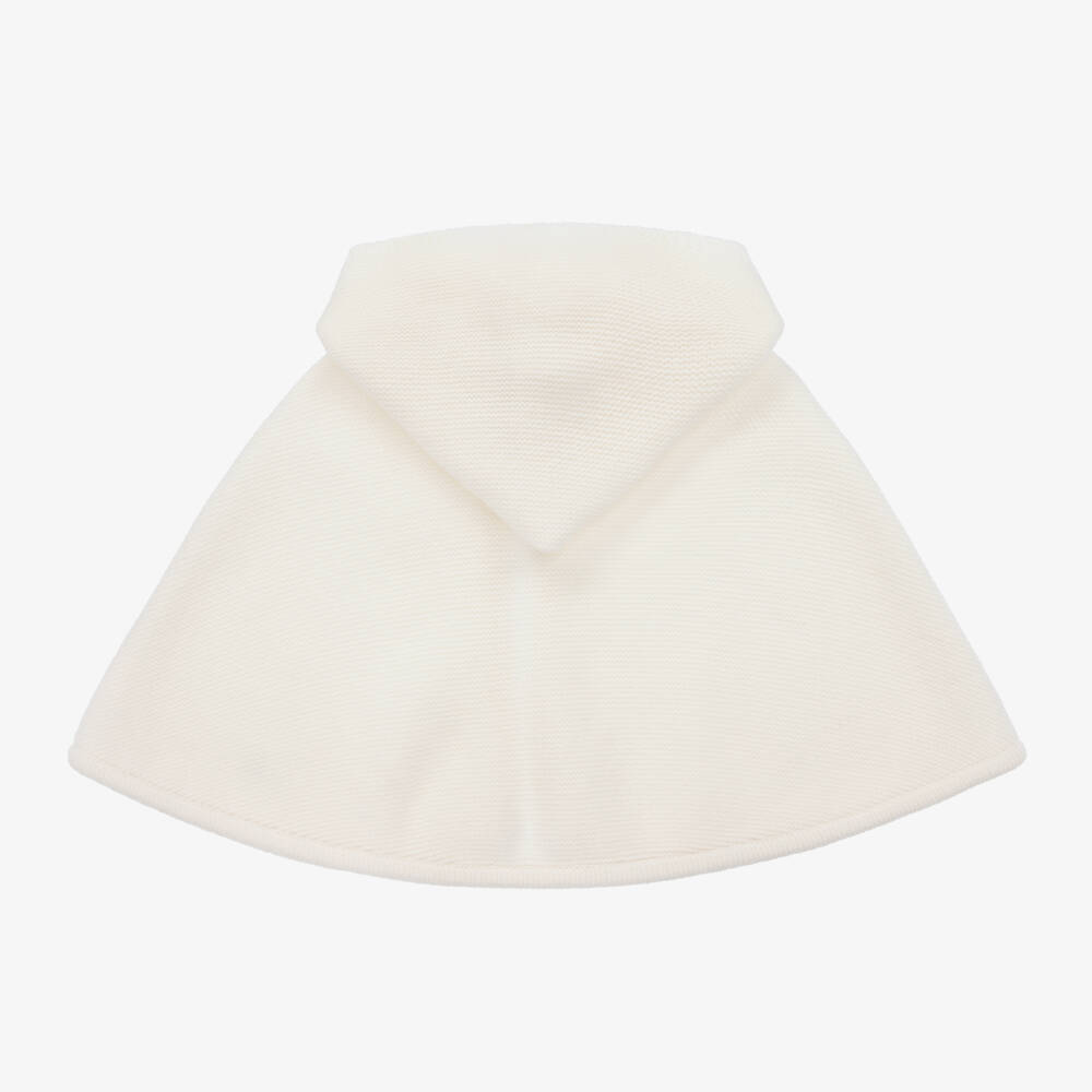 PAZ Rodríguez-Baby Girls Ivory Wool Knit Cape | Childrensalon Outlet