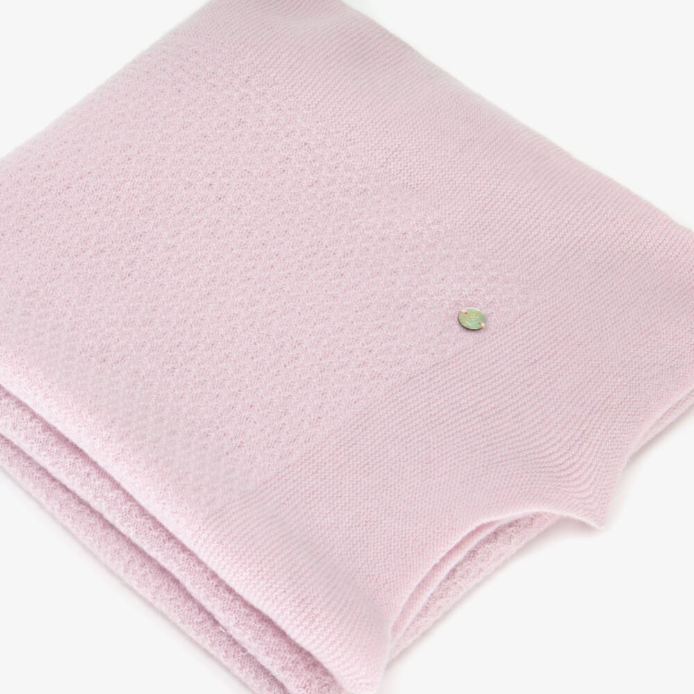 PAZ Rodríguez-Baby Girls Lilac Pink Cashmere & Wool Knitted Shawl (94cm) | Childrensalon Outlet