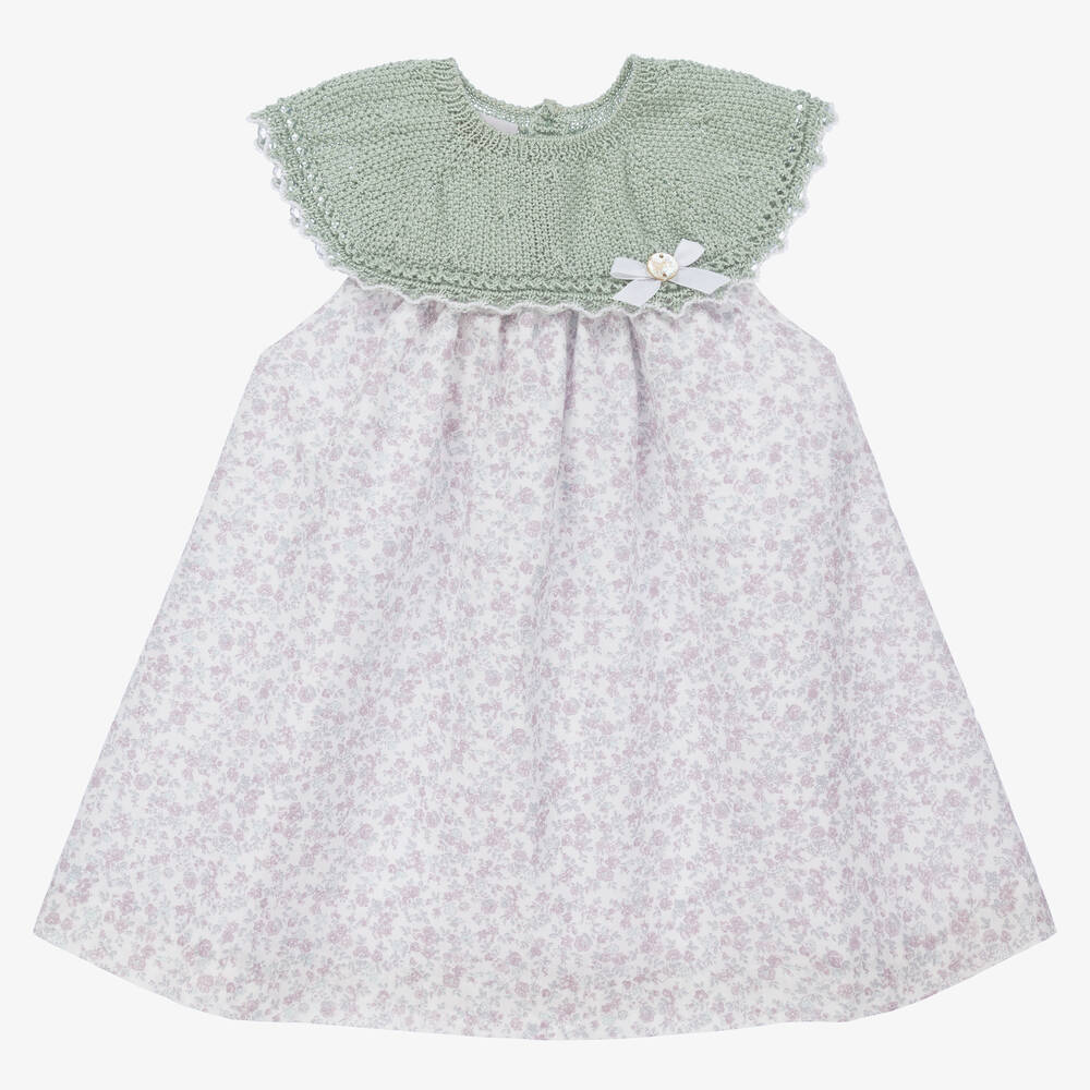 Paz Rodríguez - Fliederfarben geblümtes Babykleid | Childrensalon