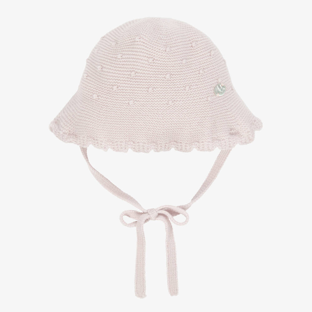 PAZ Rodríguez-Baby Girls Mauve Pink Wool Knit Hat | Childrensalon Outlet