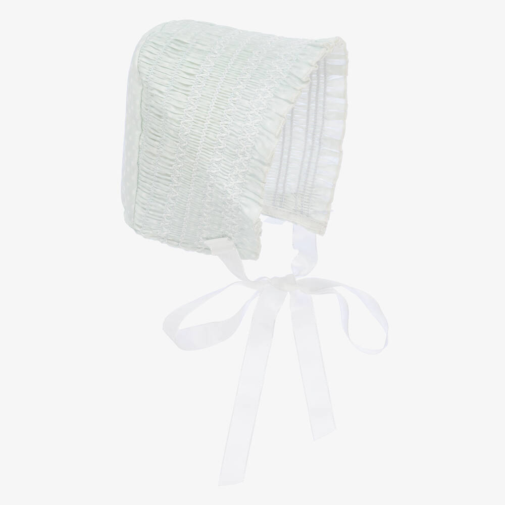 PAZ Rodríguez-Baby Girls Mint Green Bonnet | Childrensalon Outlet