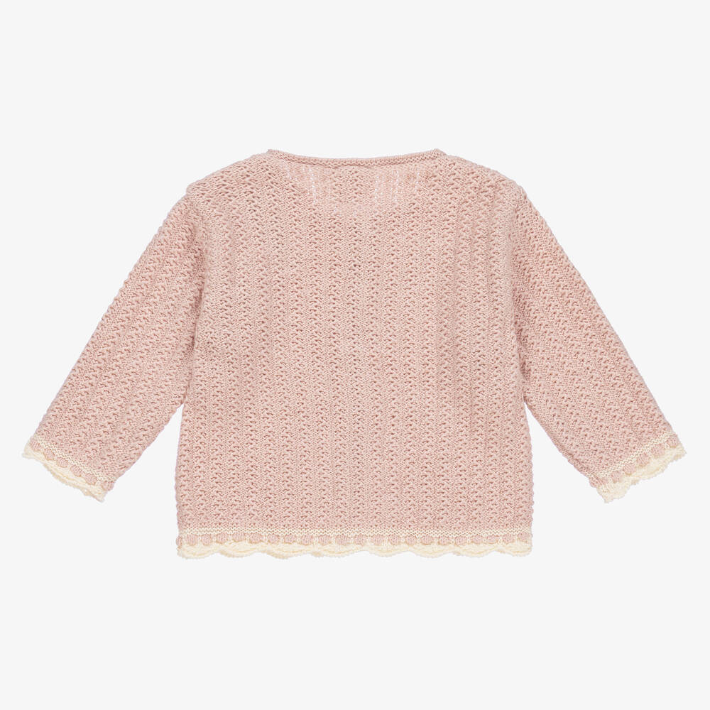 PAZ Rodríguez-كارديغان قطن وكشمير محبوك لون زهري | Childrensalon Outlet