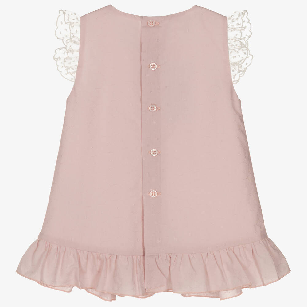 PAZ Rodríguez-Baby Girls Pink Cotton Dress | Childrensalon Outlet