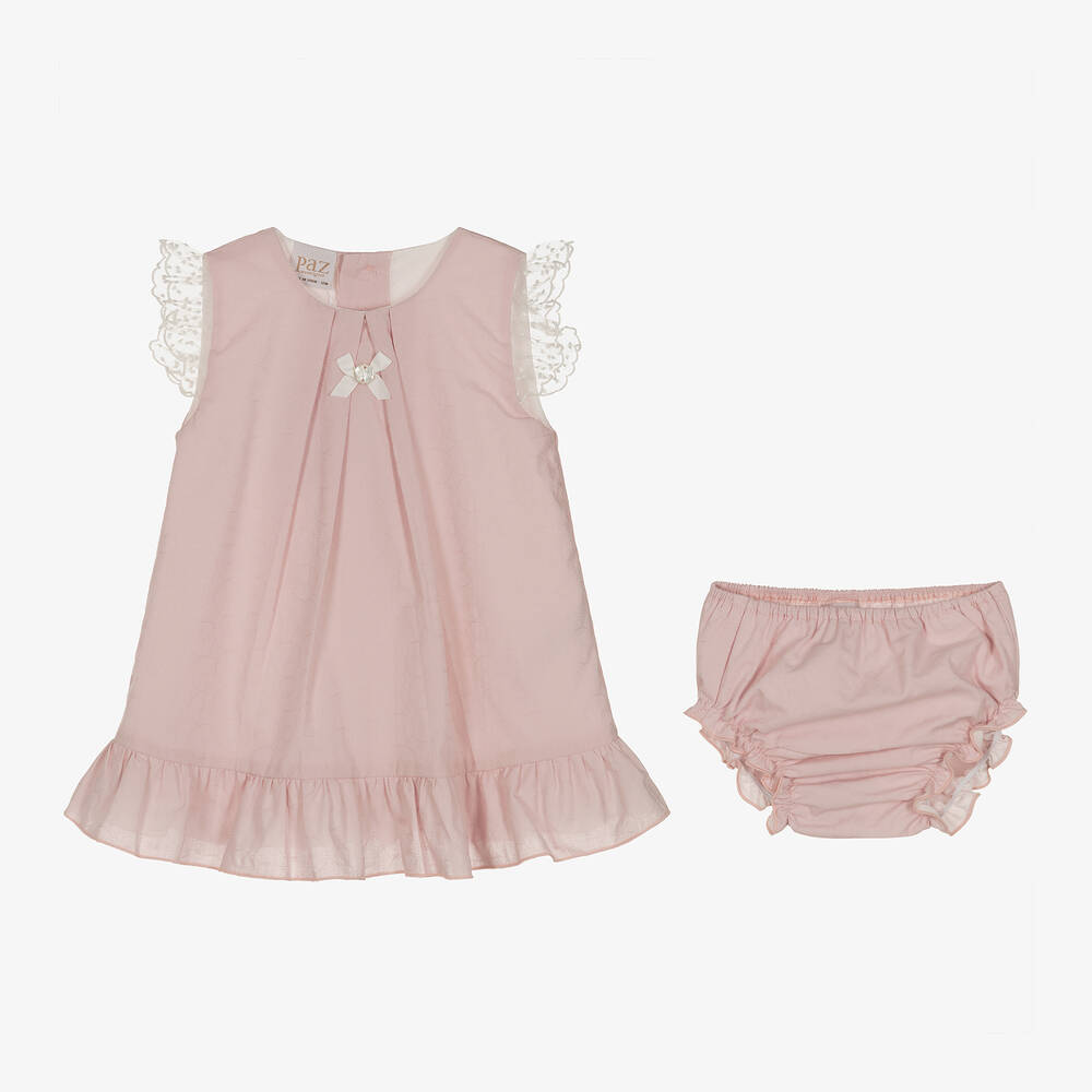 PAZ Rodríguez-Baby Girls Pink Cotton Dress | Childrensalon Outlet