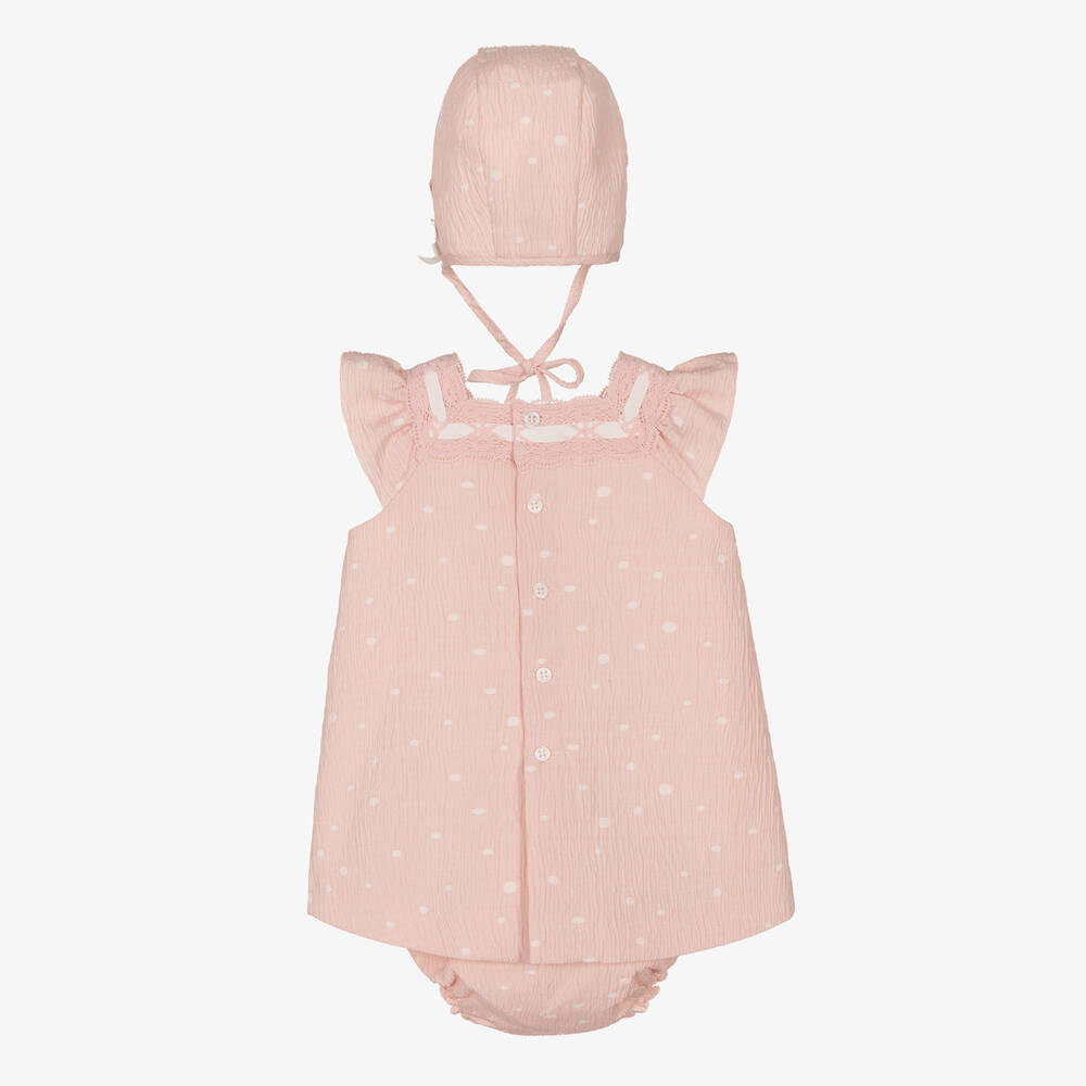 PAZ Rodríguez-Baby Girls Pink Dress Set | Childrensalon Outlet