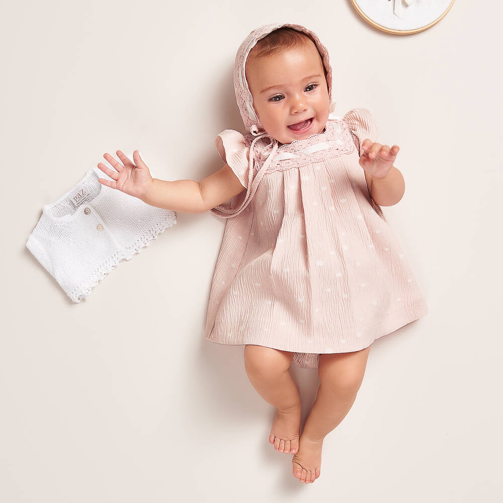 PAZ Rodríguez-Baby Girls Pink Dress Set | Childrensalon Outlet