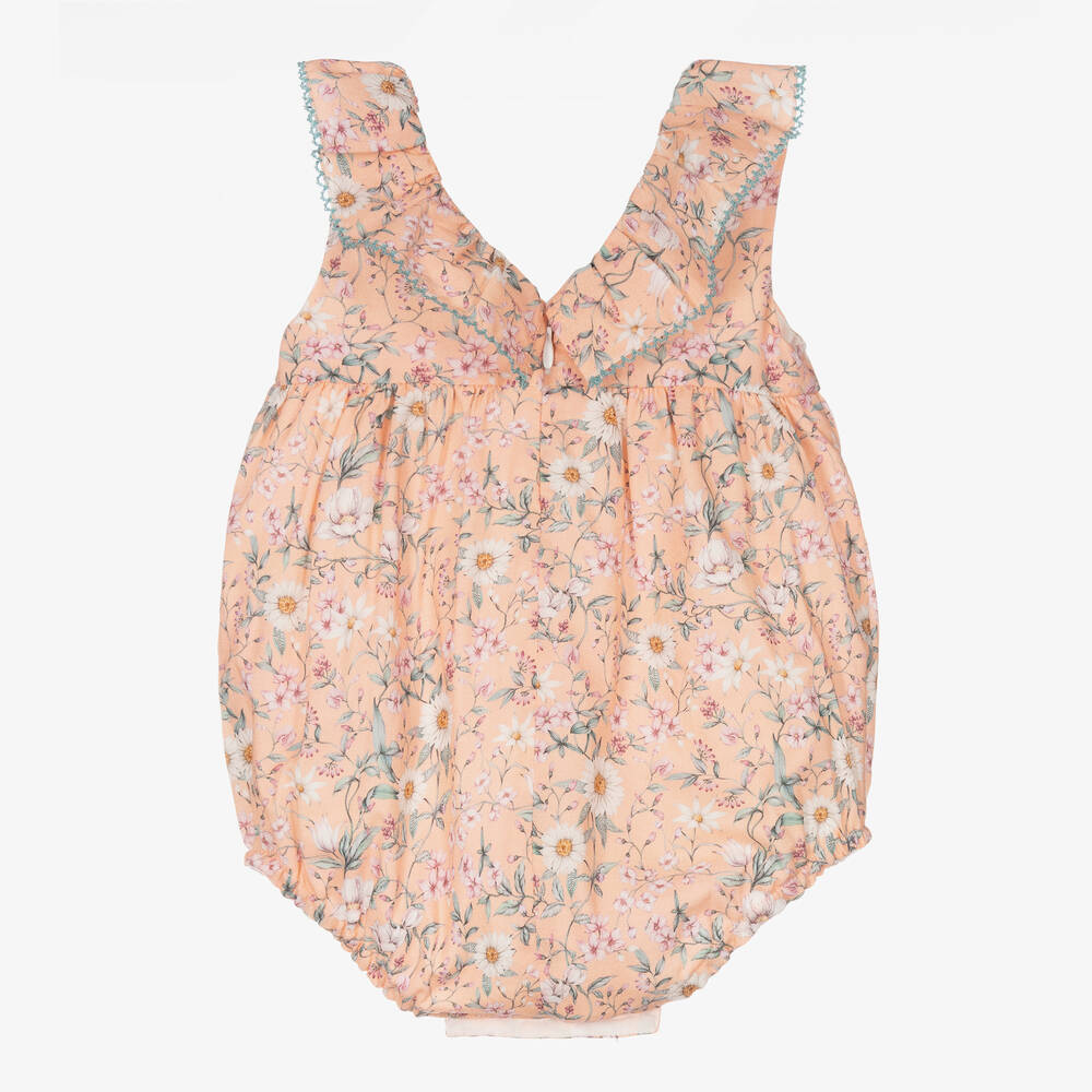 PAZ Rodríguez-تبّان قطن جيرسي لون زهري بطبعة ورود للمولودات | Childrensalon Outlet