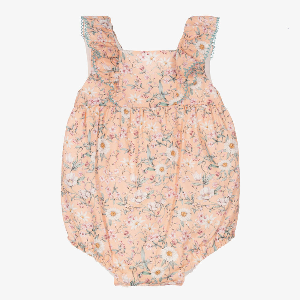 Paz Rodríguez - Baby Girls Pink Floral Cotton Shortie  | Childrensalon